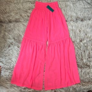 NEW Turquoise Haven Neon HOT pink palooza flare pants